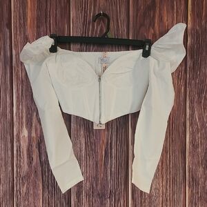 Oh Polly White Puff Sleeve Blouse